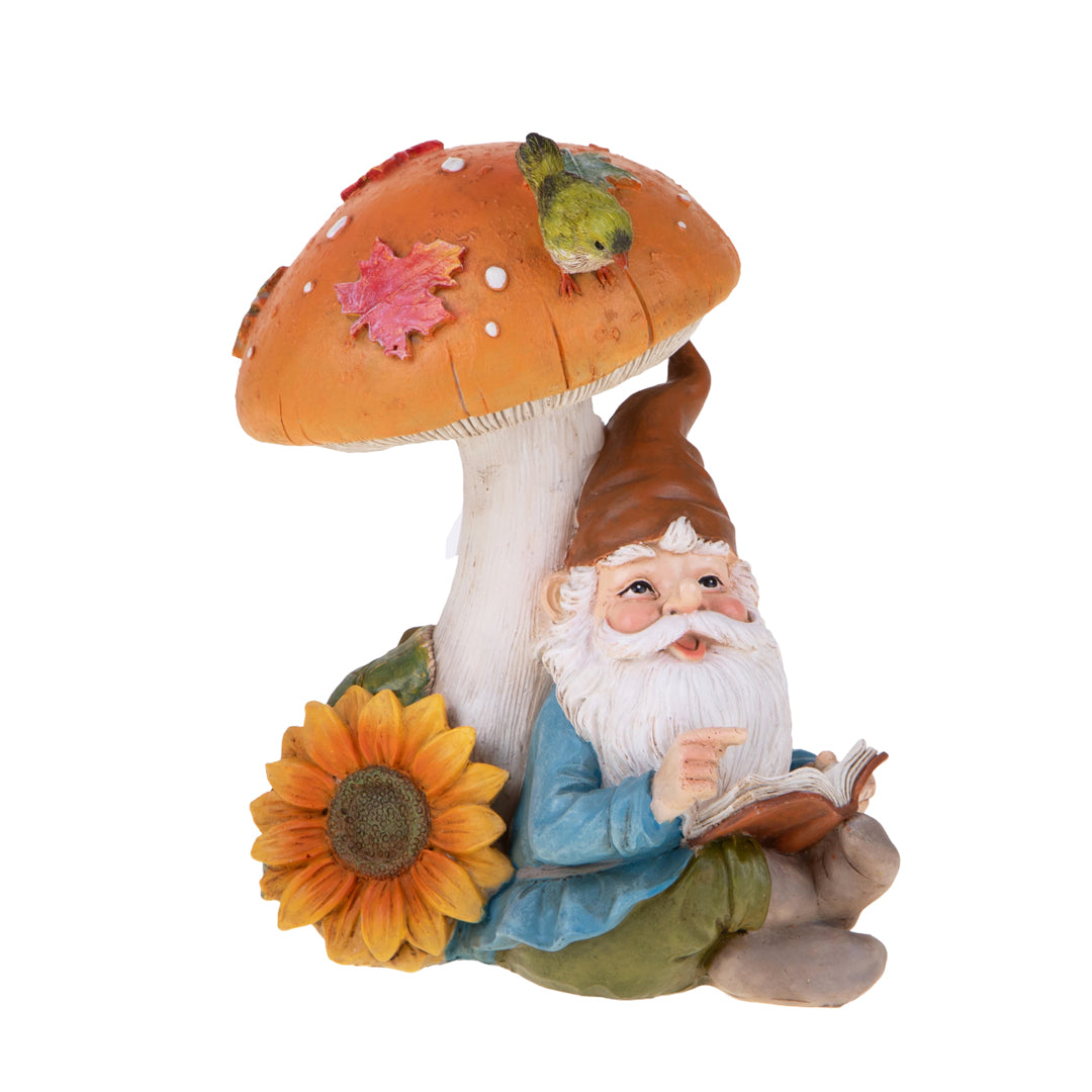 Gnomo Seduto con Fungo • 21 cm