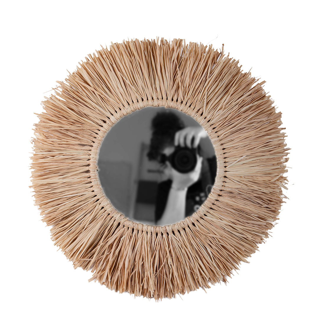 Specchio con Rafia • 50 cm