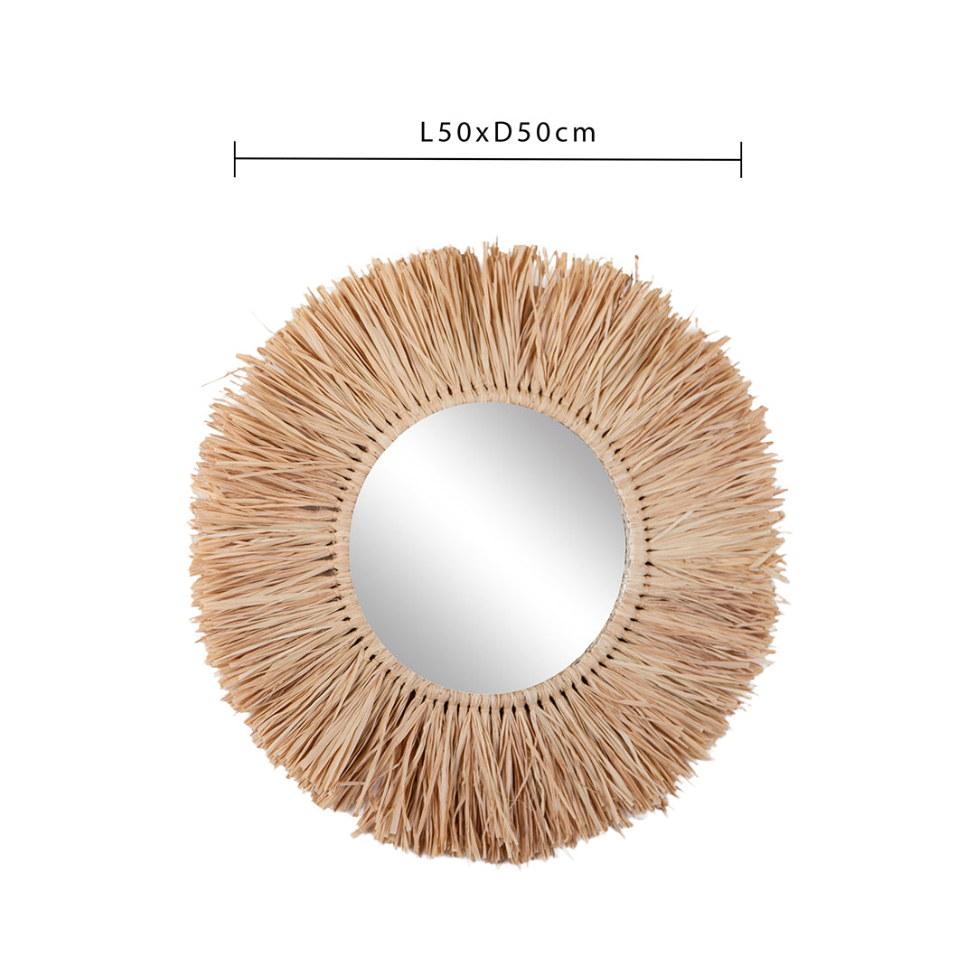 Specchio con Rafia • 50 cm