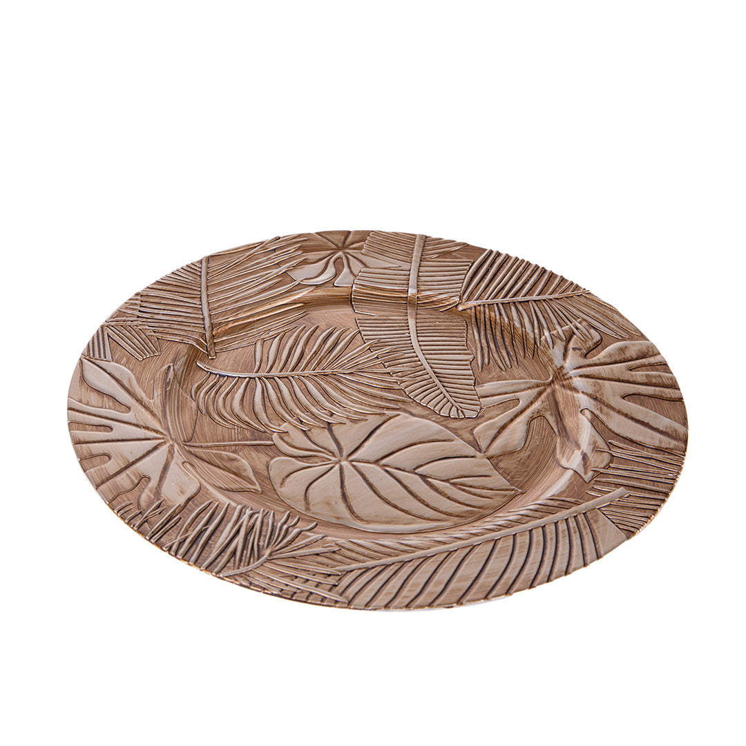 6 Pezzi • Piatto con Foglie Uso Decorativo • 2 cm