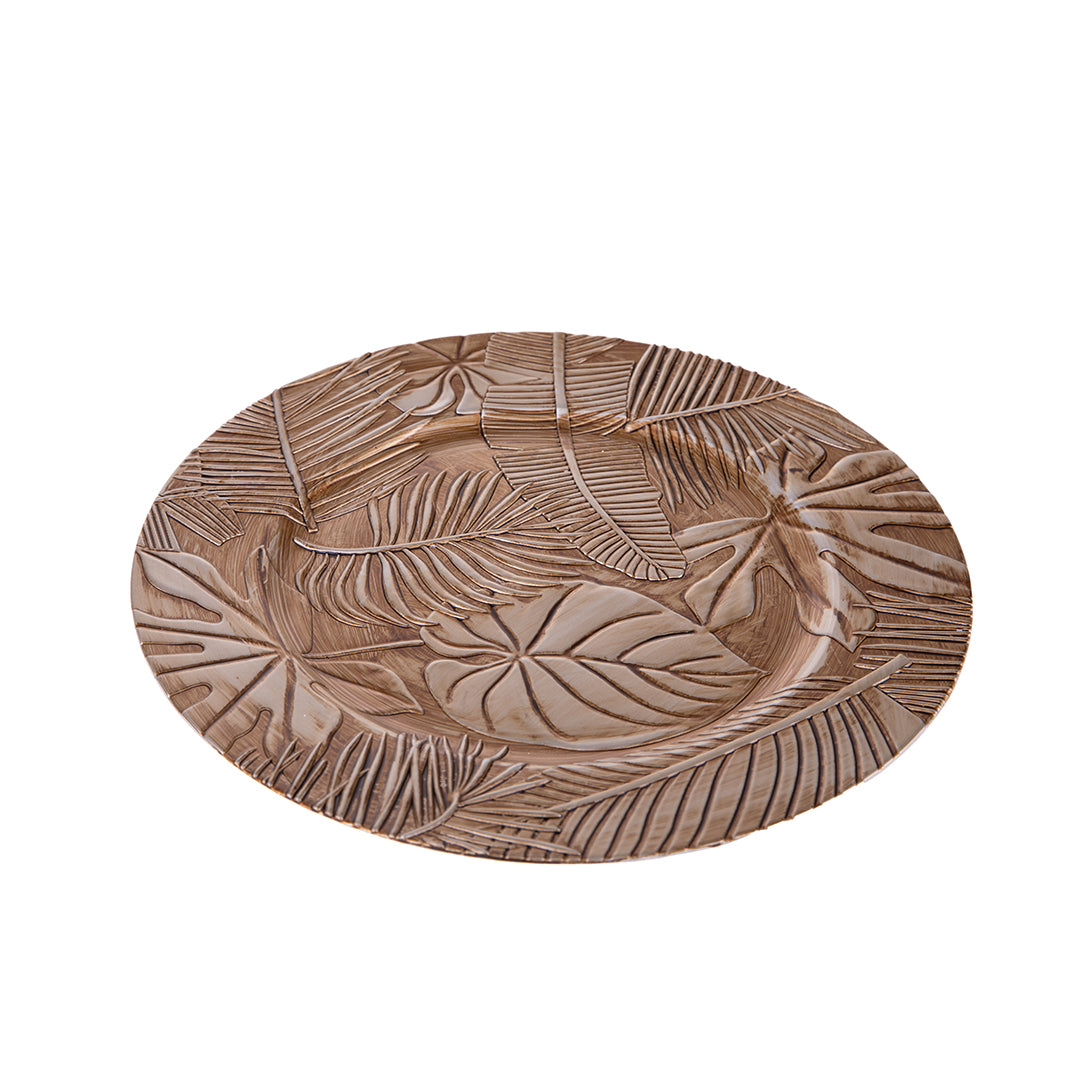 6 Pezzi • Piatto con Foglie Uso Decorativo • 2 cm