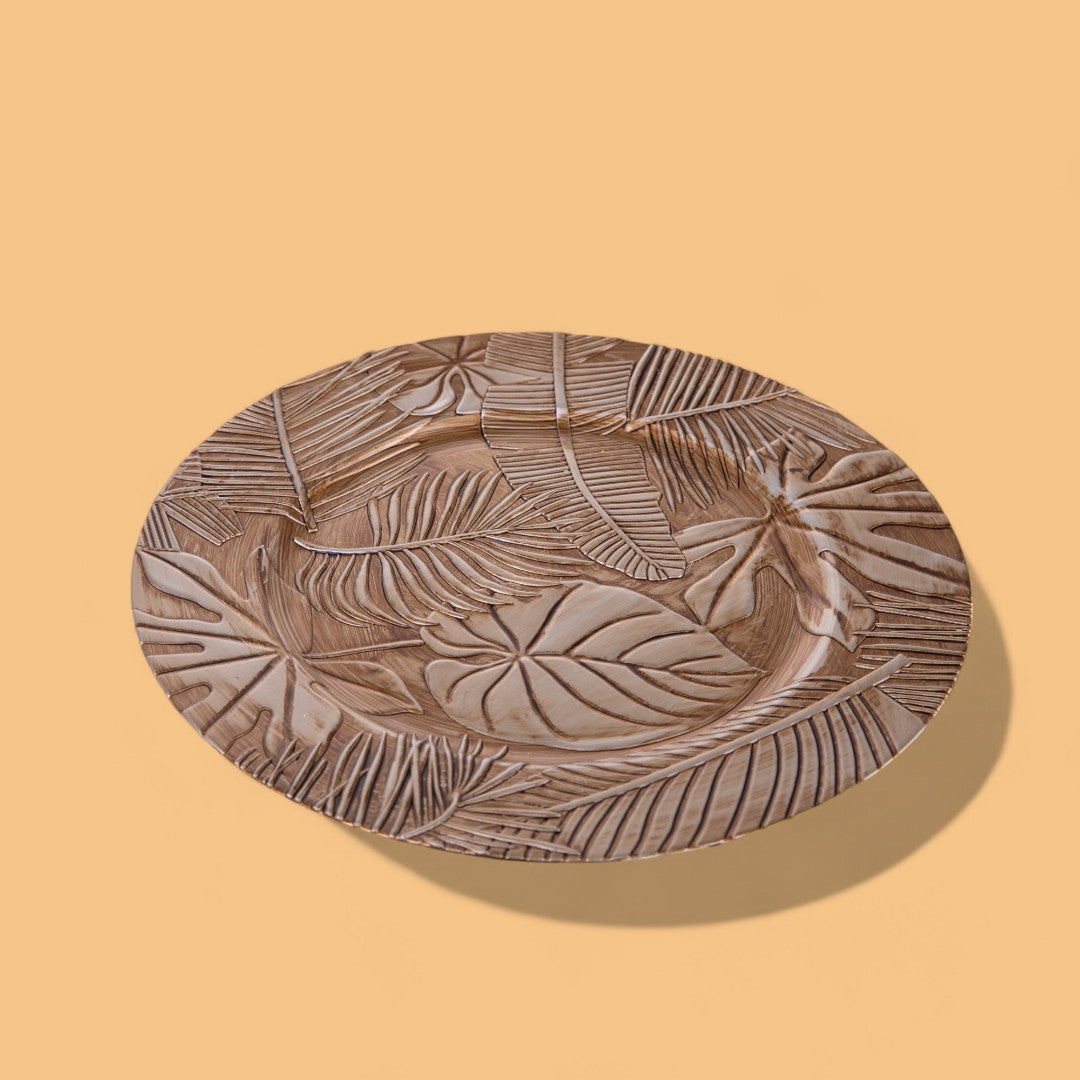 6 Pezzi • Piatto con Foglie Uso Decorativo • 2 cm