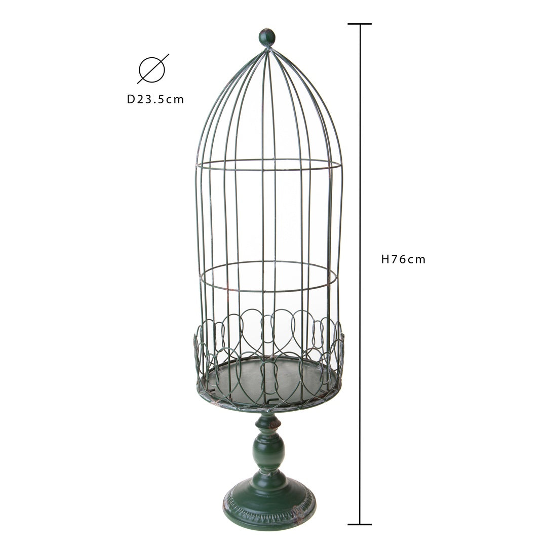 Gabbia con piedistallo Verde • 11,5 cm