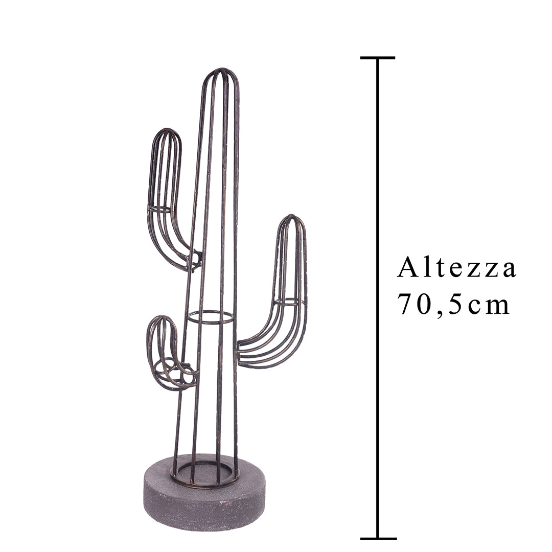 Profilo cactus in metallo • 70 cm