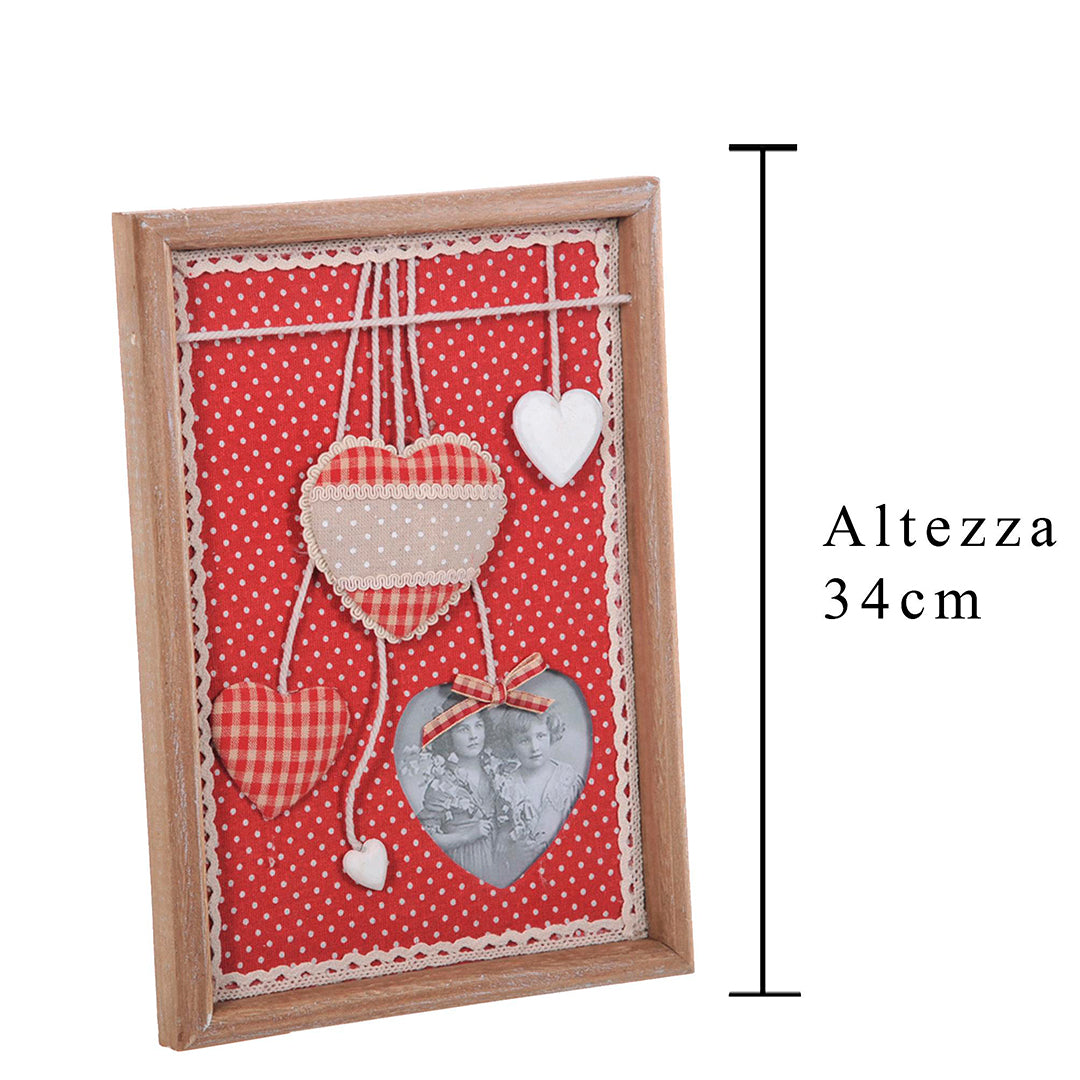 Portafoto con cuori • 34 cm