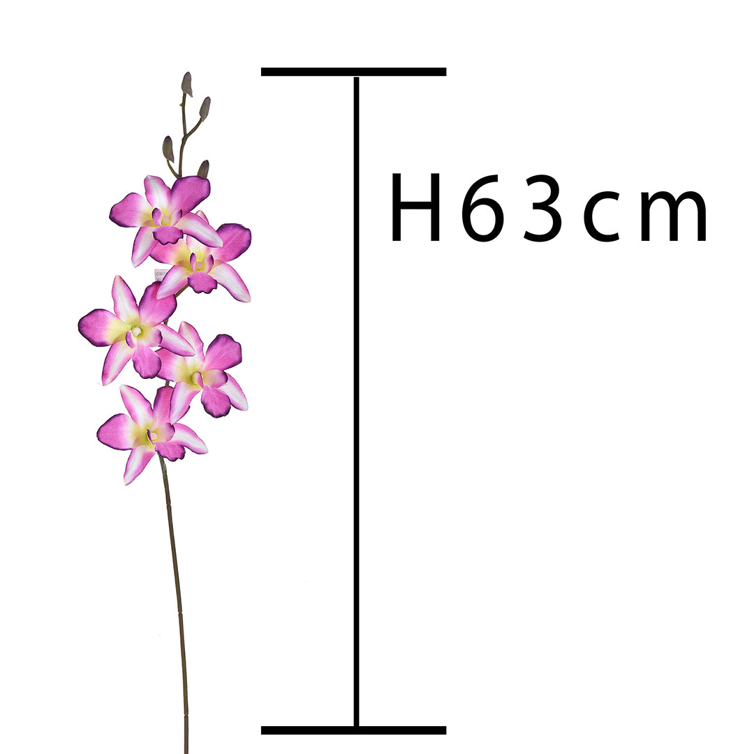 2 Pezzi • Bouquet frontale orchidee e rose artificiali • 42,5 cm