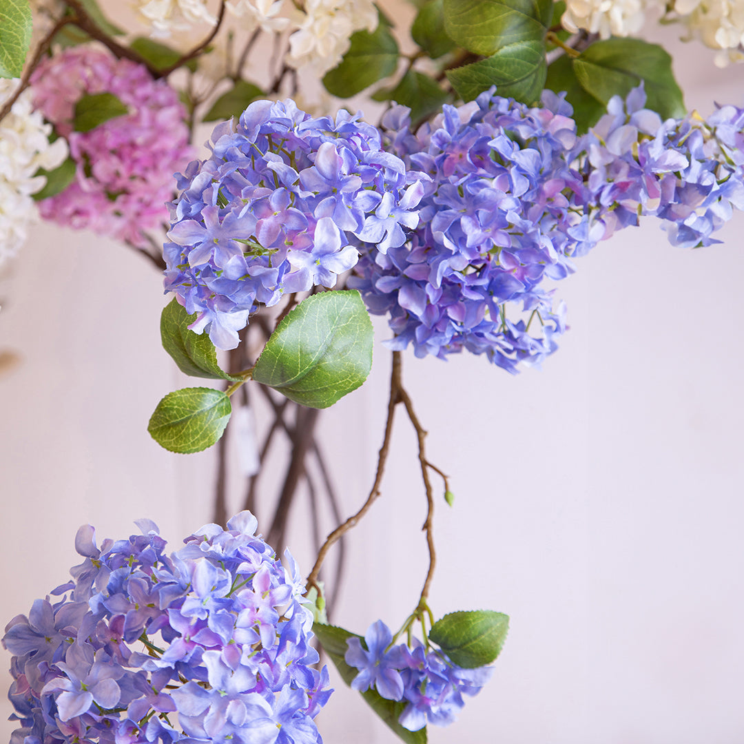 Ortensia artificiale con 6 fiori • 110 cm