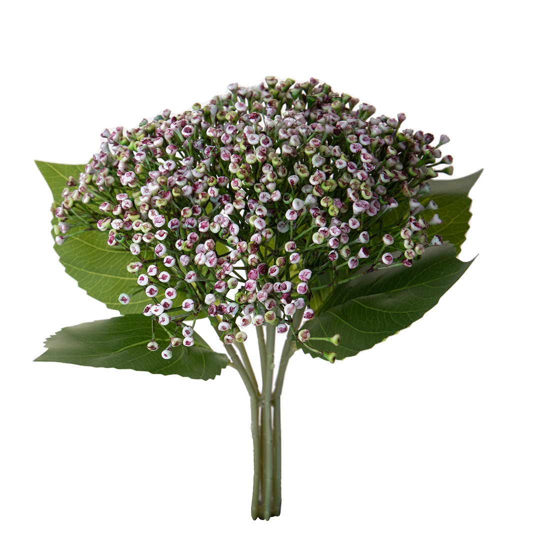 2 Pezzi • Ortensia artificiale cespuglio • 32 cm