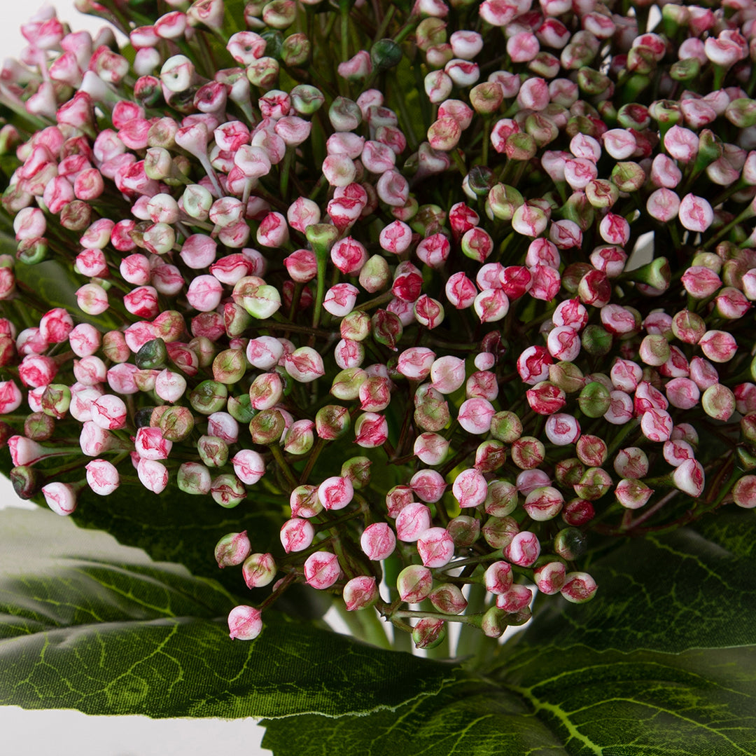 2 Pezzi • Ortensia artificiale cespuglio • 32 cm