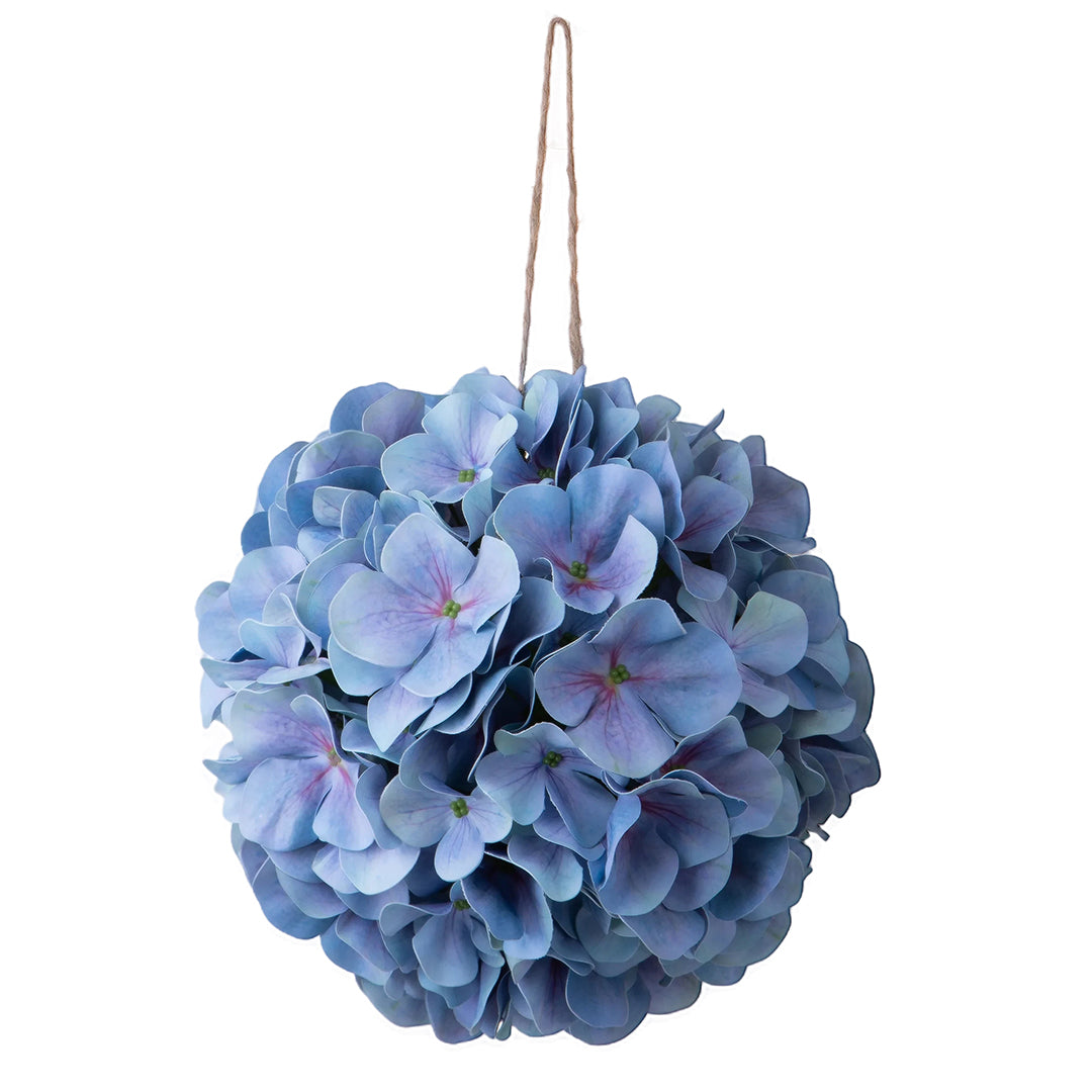 Ortensia artificiale a sfera Blu • 18 cm