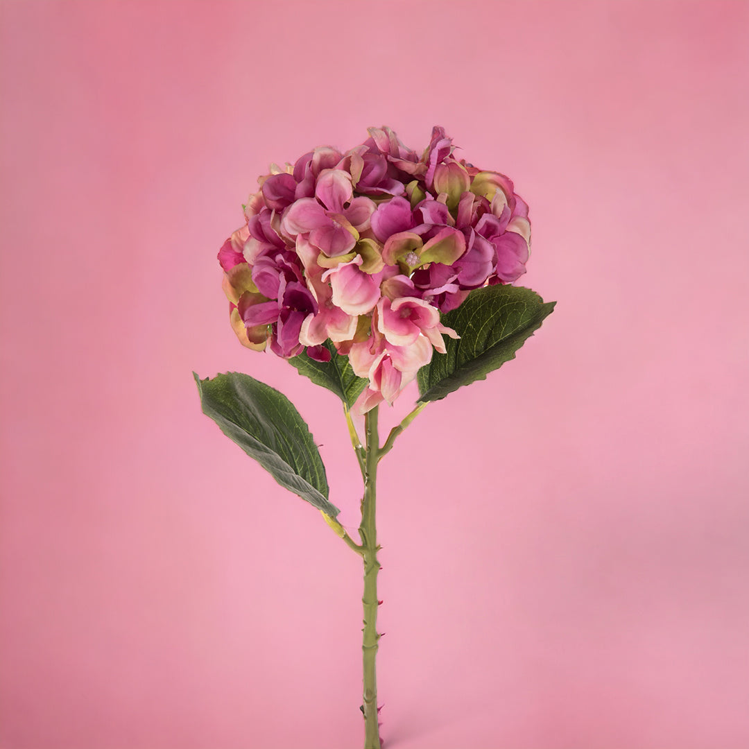 3 Pezzi • Fiore di Ortensia artificiale singola • 57 cm