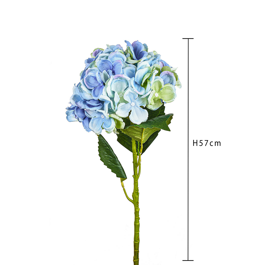3 Pezzi • Ortensia artificiale singola • 57 cm
