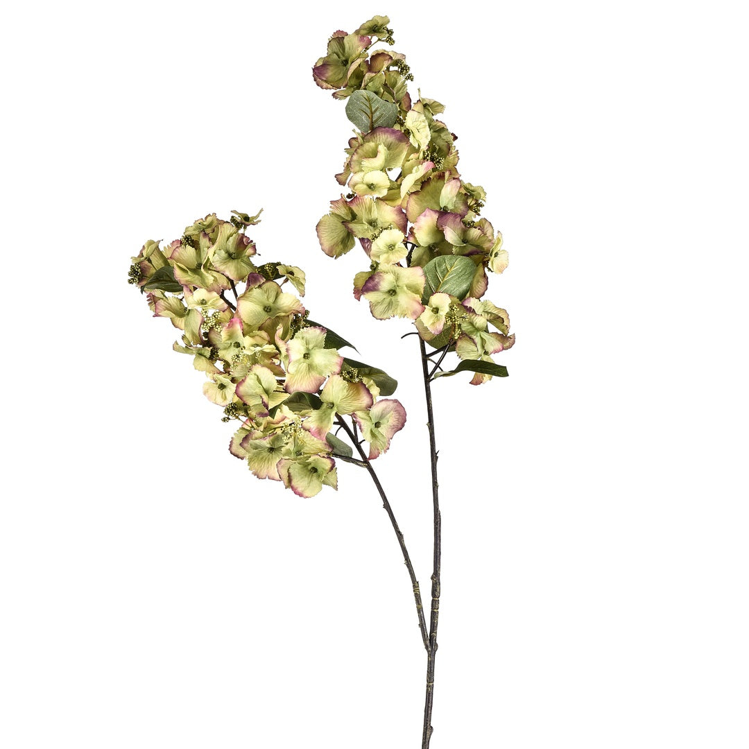Ortensia artificiale con 2 fiori • 117 cm