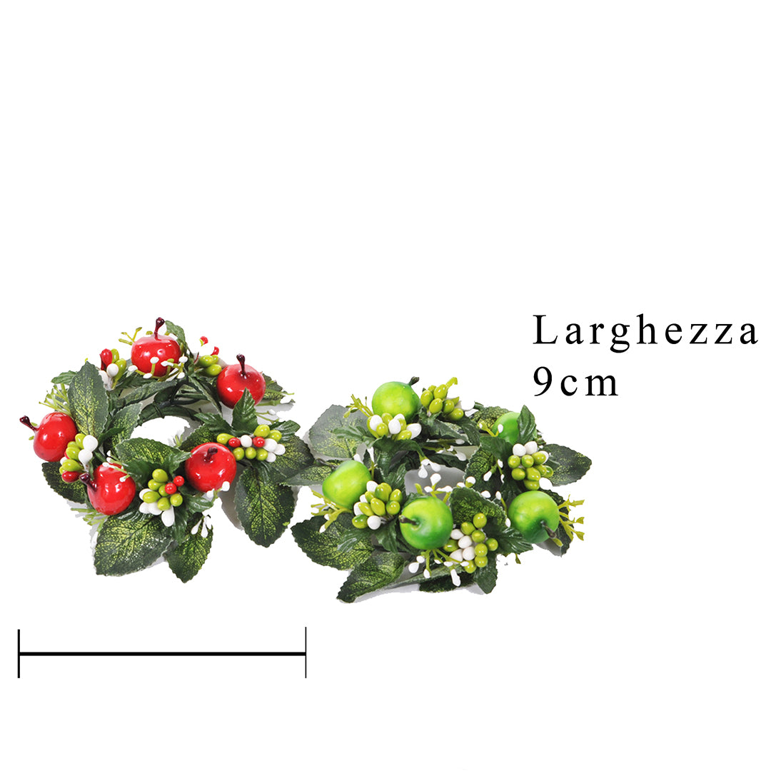 6 Pezzi • Giro candela con mele • 9 cm