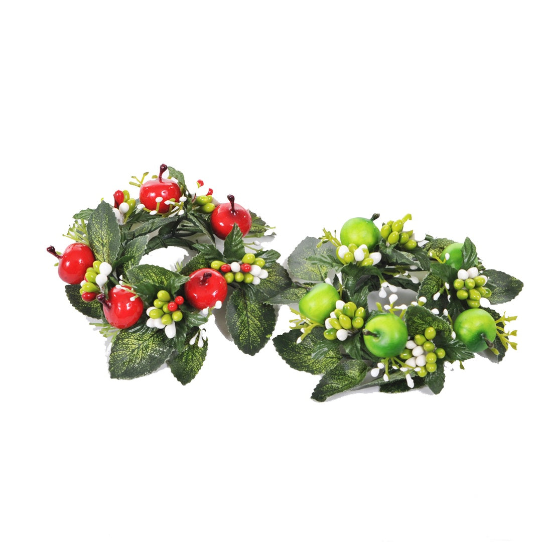 6 Pezzi • Giro candela con mele • 9 cm