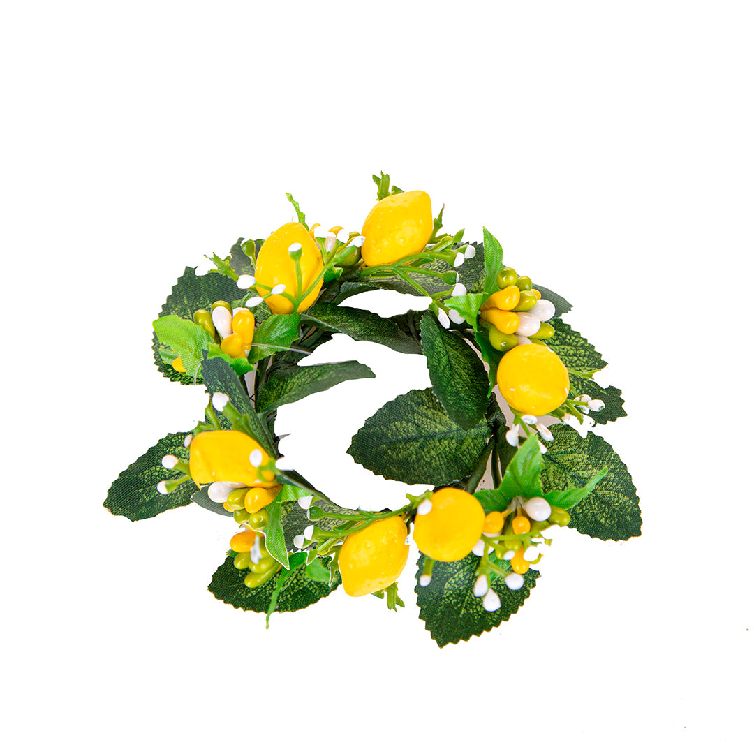 6 Pezzi • Giro candela con limoni • 9 cm