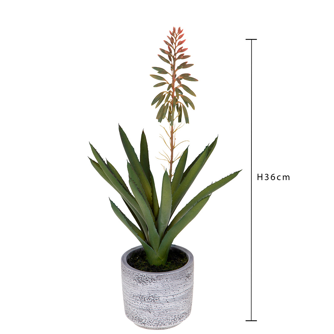 Aloe artificiale In Vaso • 36 cm
