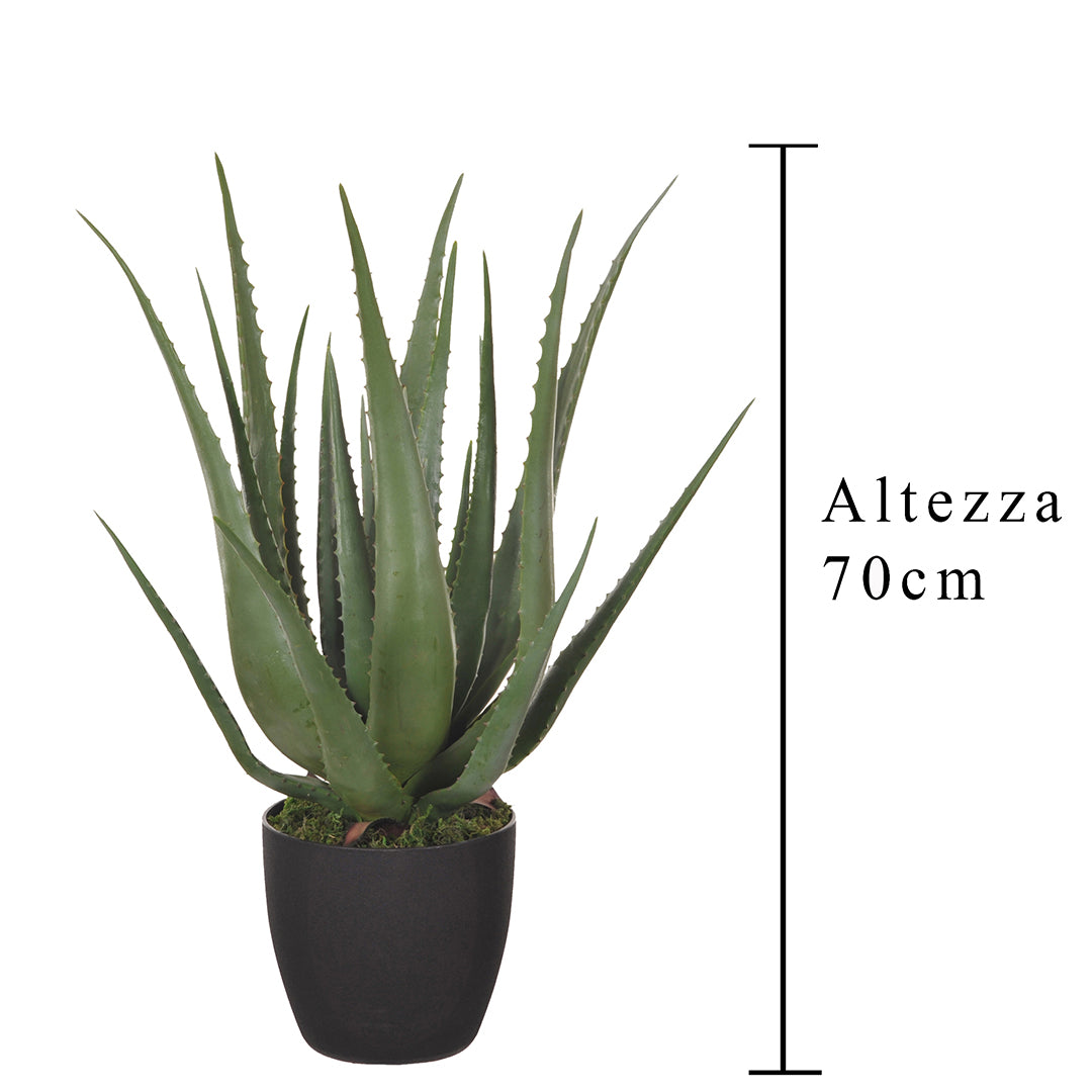Aloe artificiale con vaso alto • 70 cm