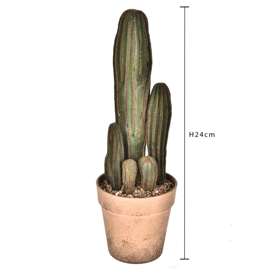 Cactus con vaso artificiale • 24 cm
