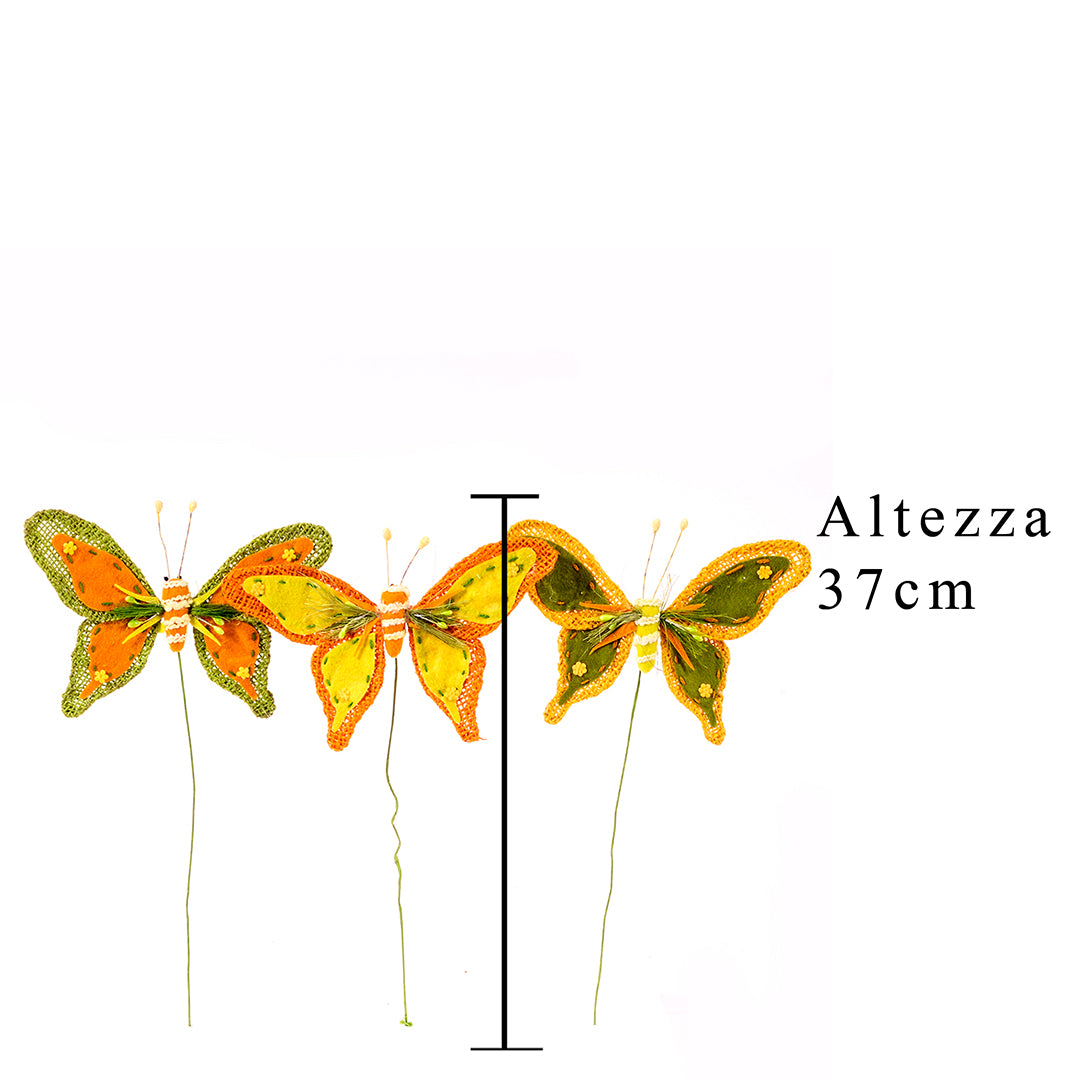 6 Pezzi • Farfallla con pick • 37 cm