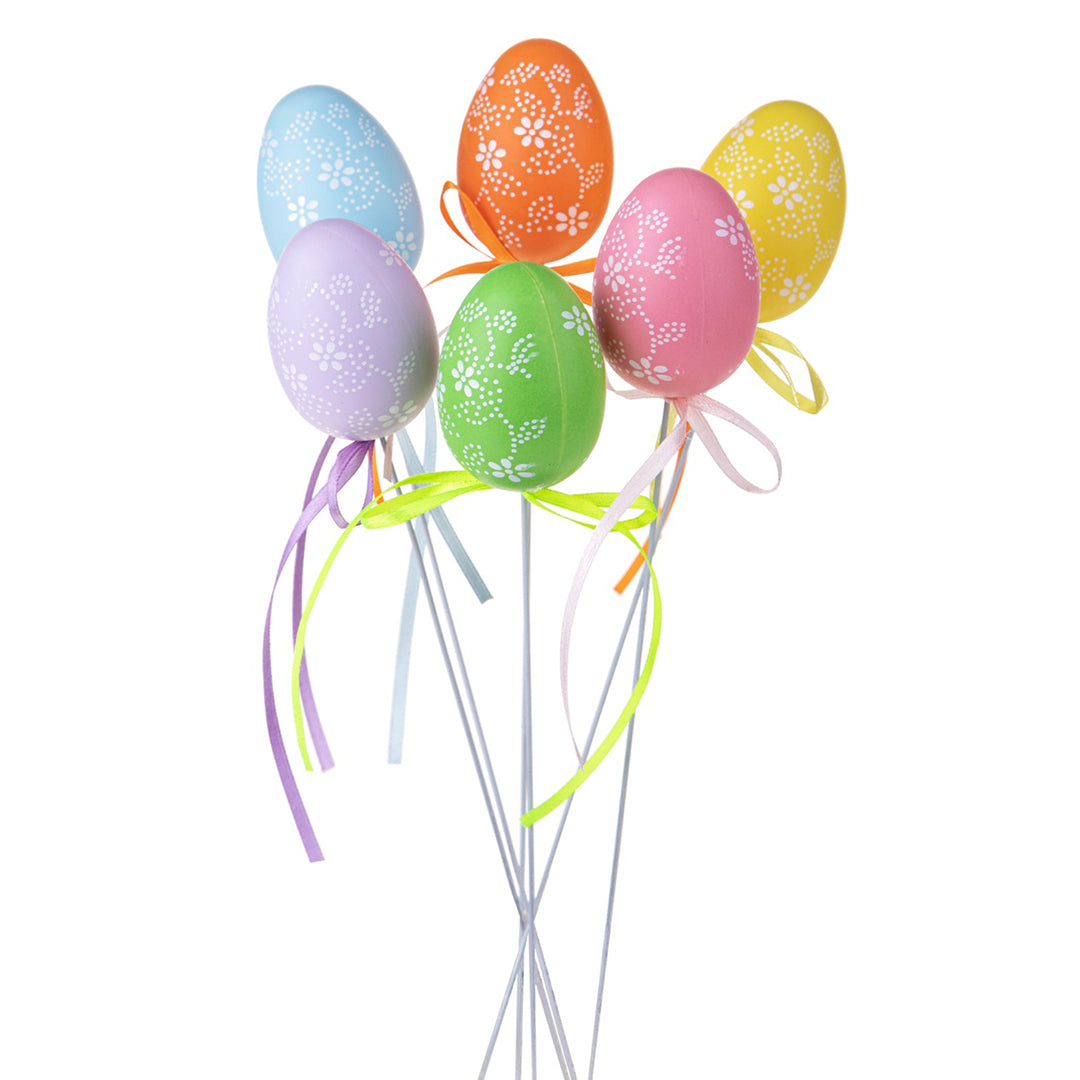 4 Pezzi • Uova pick assortiti piccoli • 33 cm