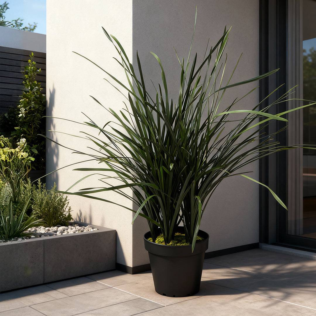Grass 45 foglie con Vaso Real Touch • 95 cm