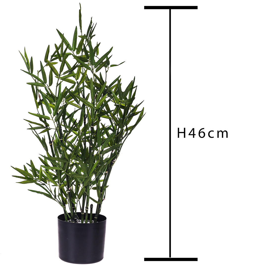 Verde artificiale Mini bamboo artificiale con vaso • 46 cm