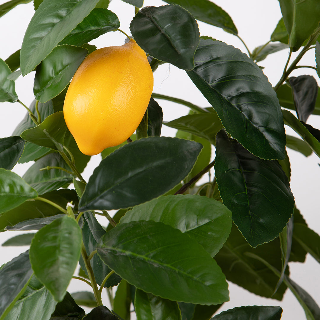 Verde artificiale Pianta Limone con Frutti • 90 cm