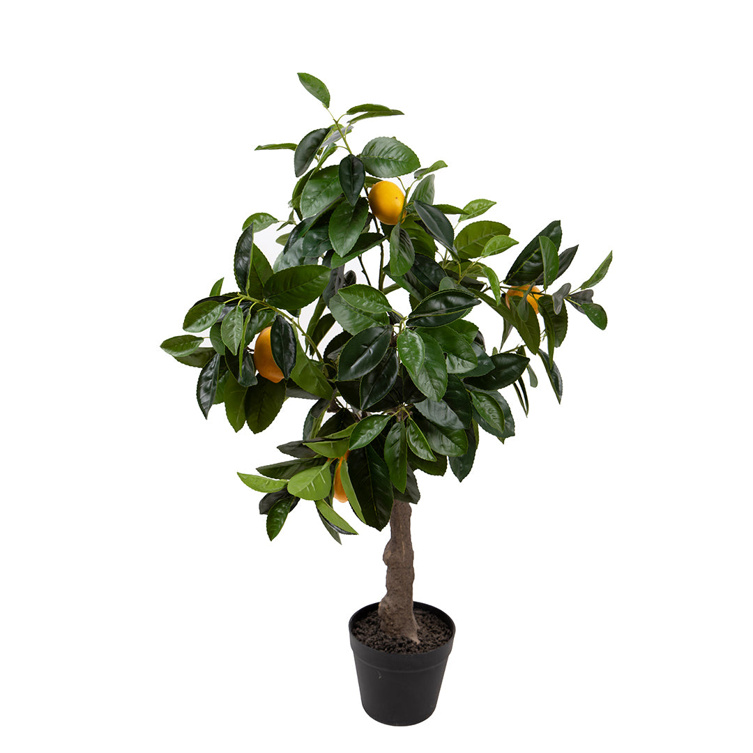 Verde artificiale Pianta Limone con Frutti • 90 cm