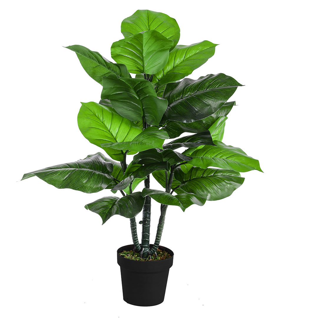 Verde artificiale Pothos in vaso con 22 foglie • 75 cm