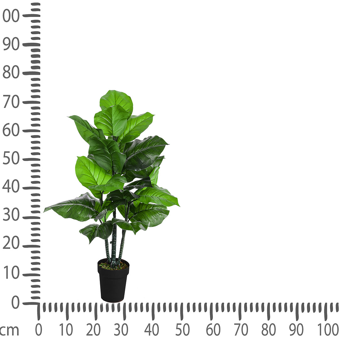 Verde artificiale Pothos in vaso con 22 foglie • 75 cm