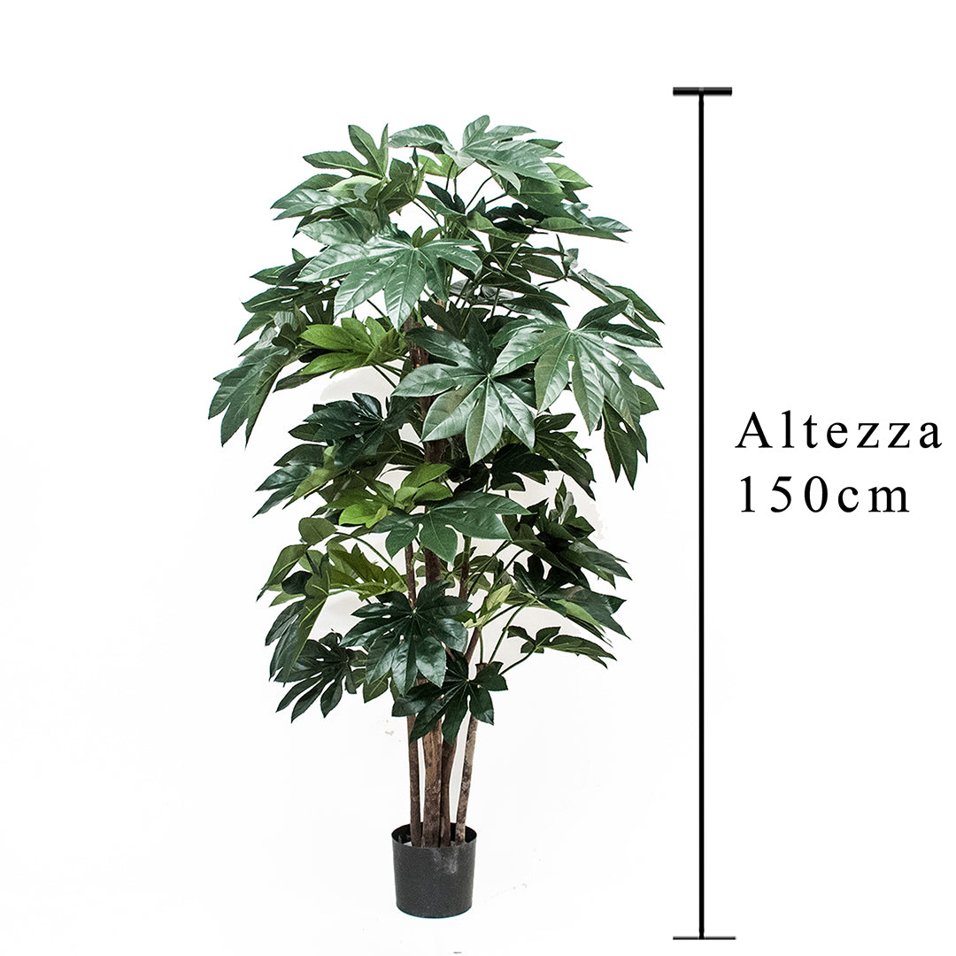 Verde artificiale Aralia composta da 60 foglie • 150 cm