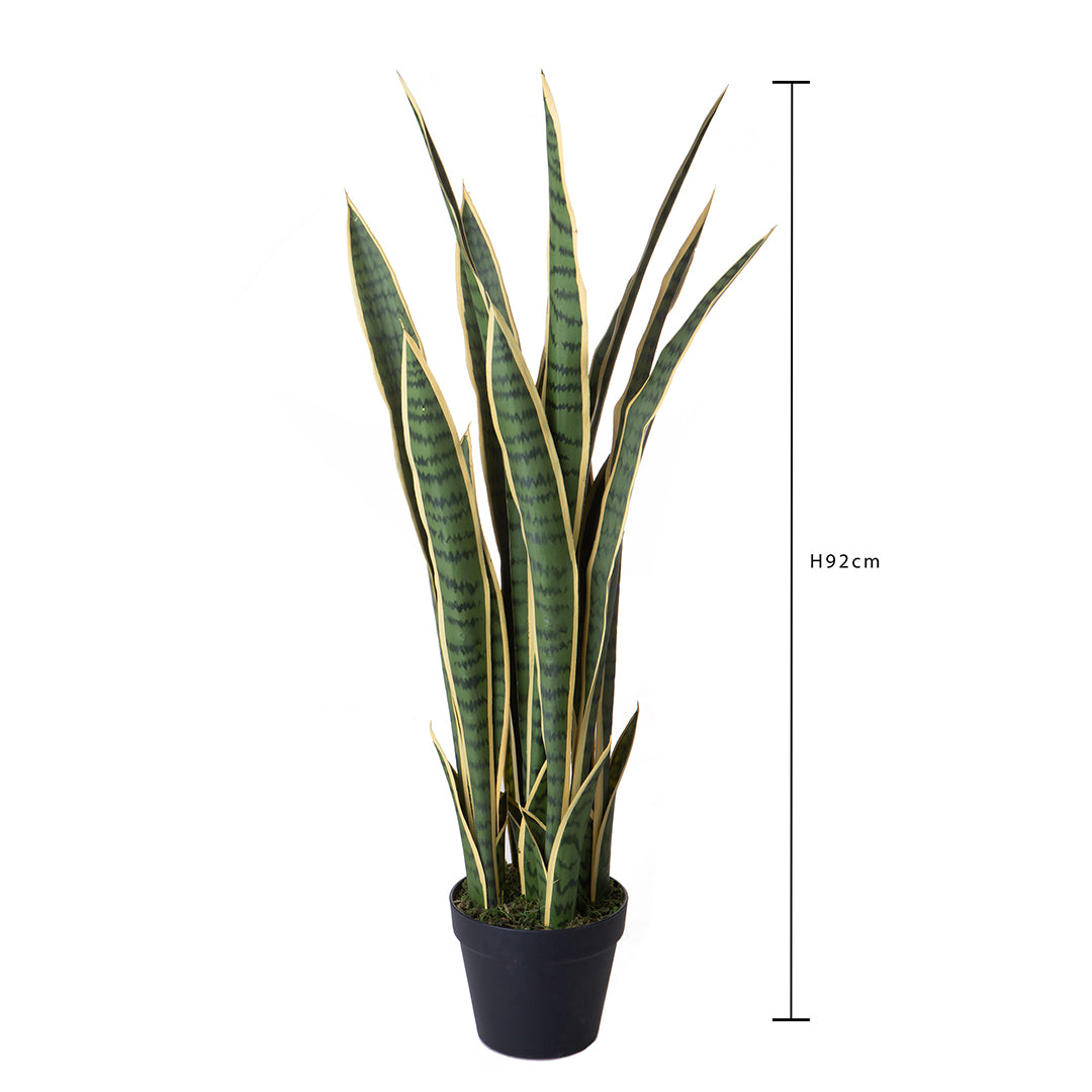 Verde artificiale Sanseveria 25 foglie vaso • 91,5 cm