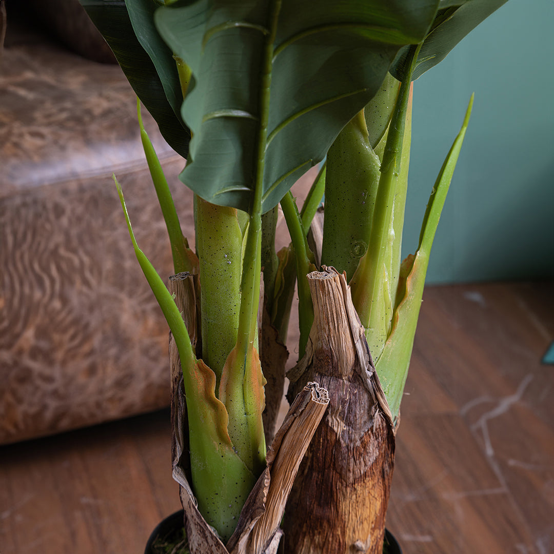 Verde artificiale Banana con vaso • 180 cm