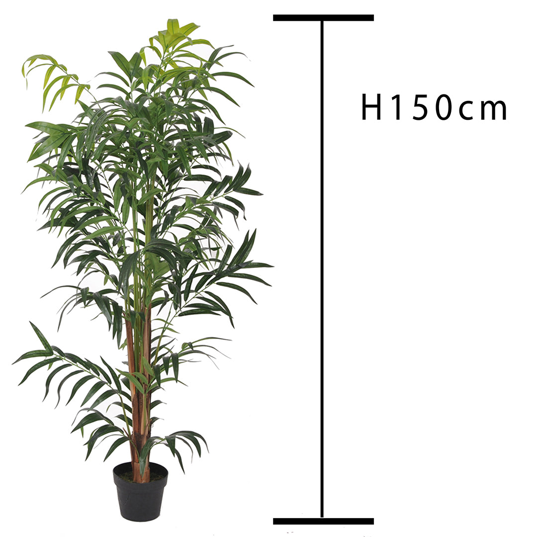 Verde artificiale Kenzia artificiale con vaso nero • 150 cm