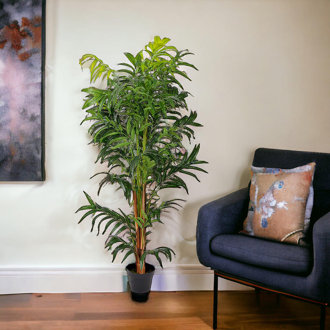 Verde artificiale Kenzia artificiale con vaso nero • 150 cm