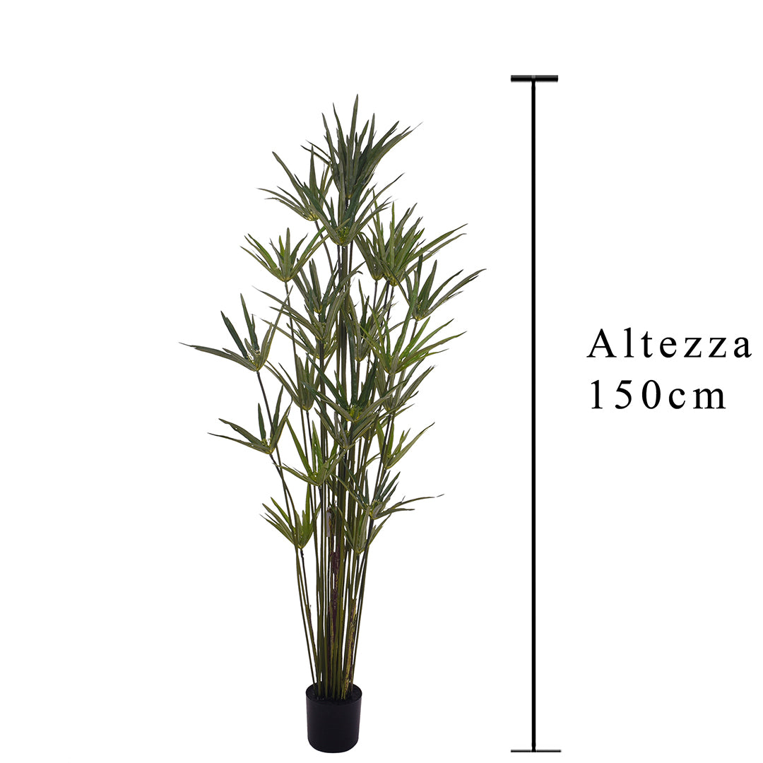 Verde artificiale Papiro con vaso • 150 cm