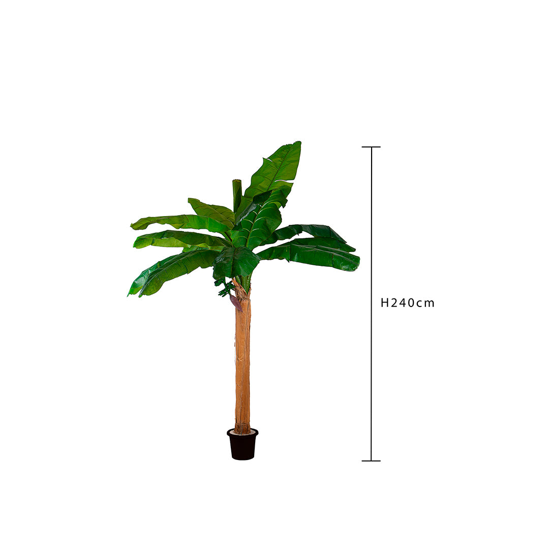 Verde artificiale Pianta banana con vaso • 240 cm