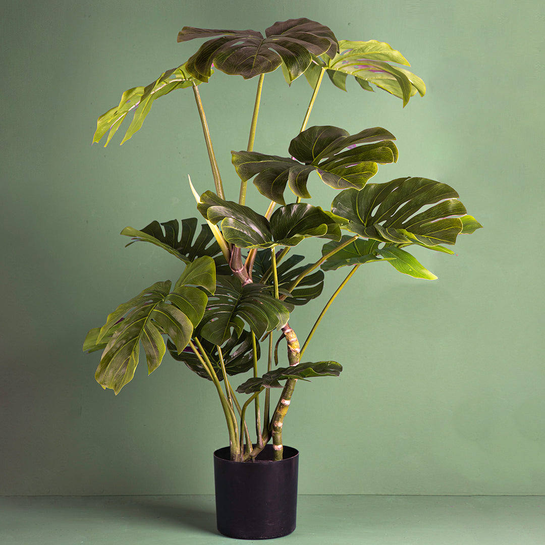 Verde artificiale Monstera con vaso • 113 cm