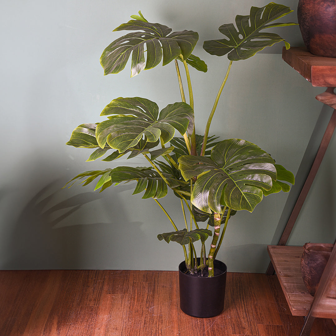 Verde artificiale Monstera con vaso • 113 cm