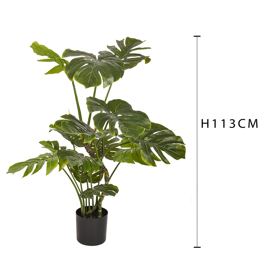 Verde artificiale Monstera con vaso • 113 cm
