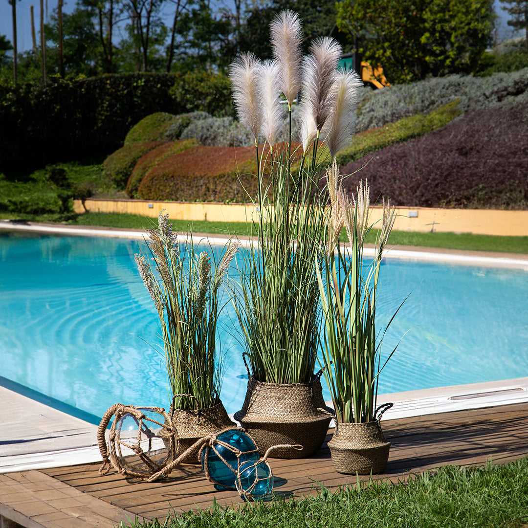 Verde artificiale Festuca glauca con vaso • 170 cm