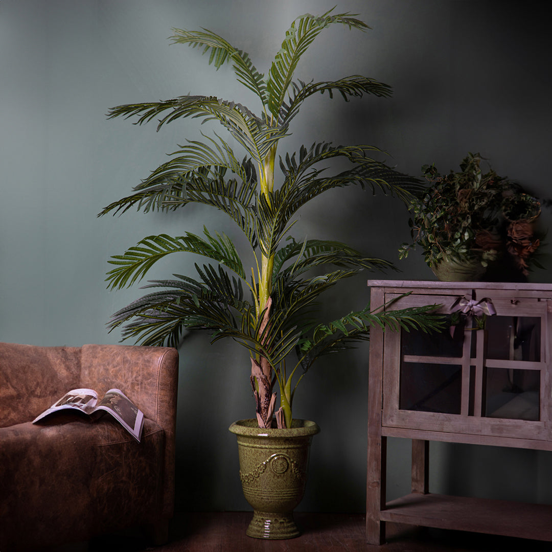 Verde artificiale Areca con vaso • 190 cm