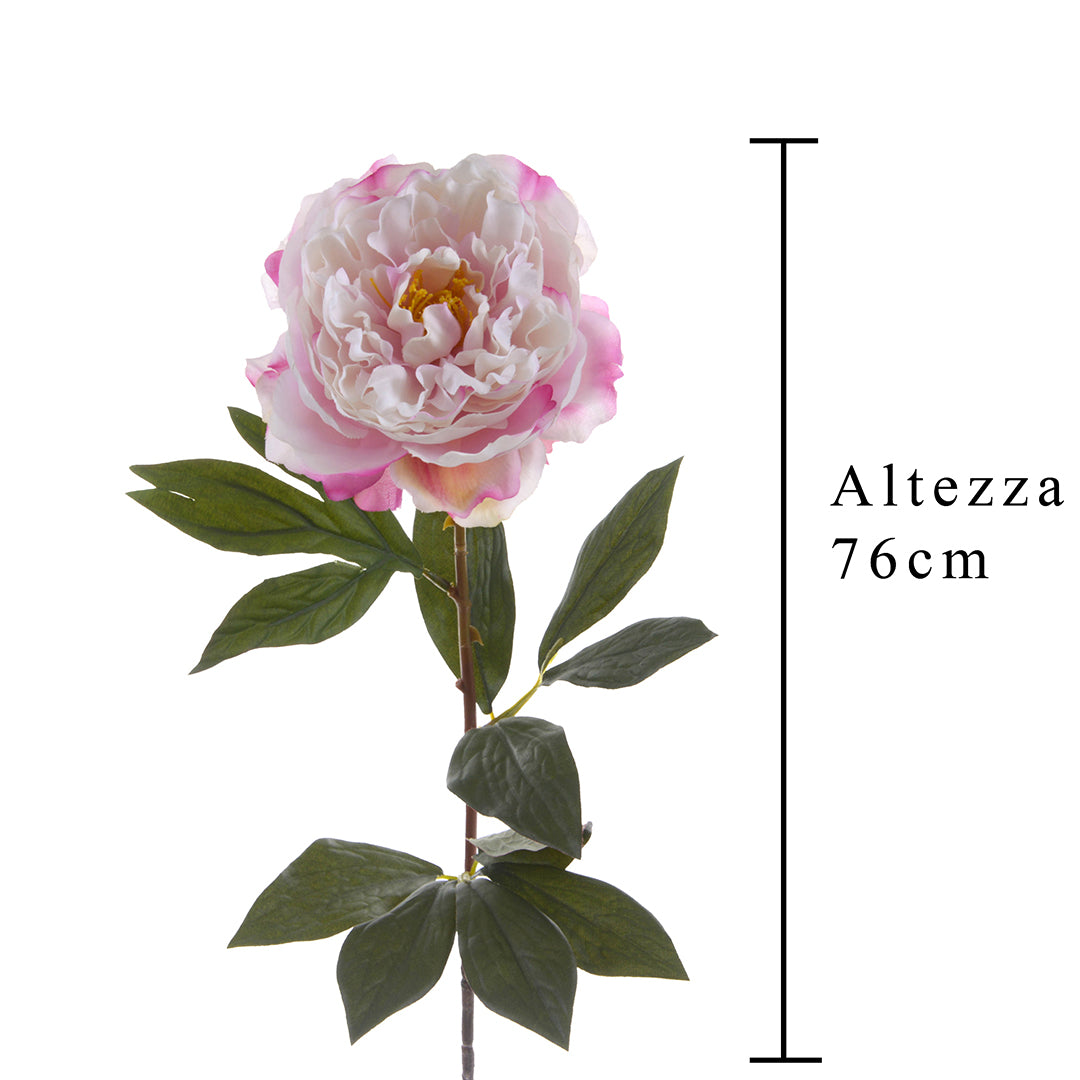 3 Pezzi • Peonia aperta artificiale • 76 cm