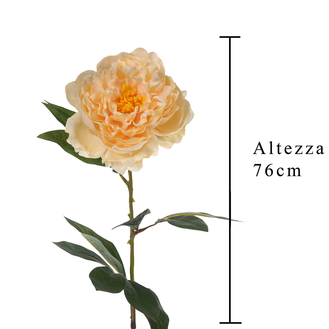 6 Pezzi • Peonia aperta artificiale • 76 cm