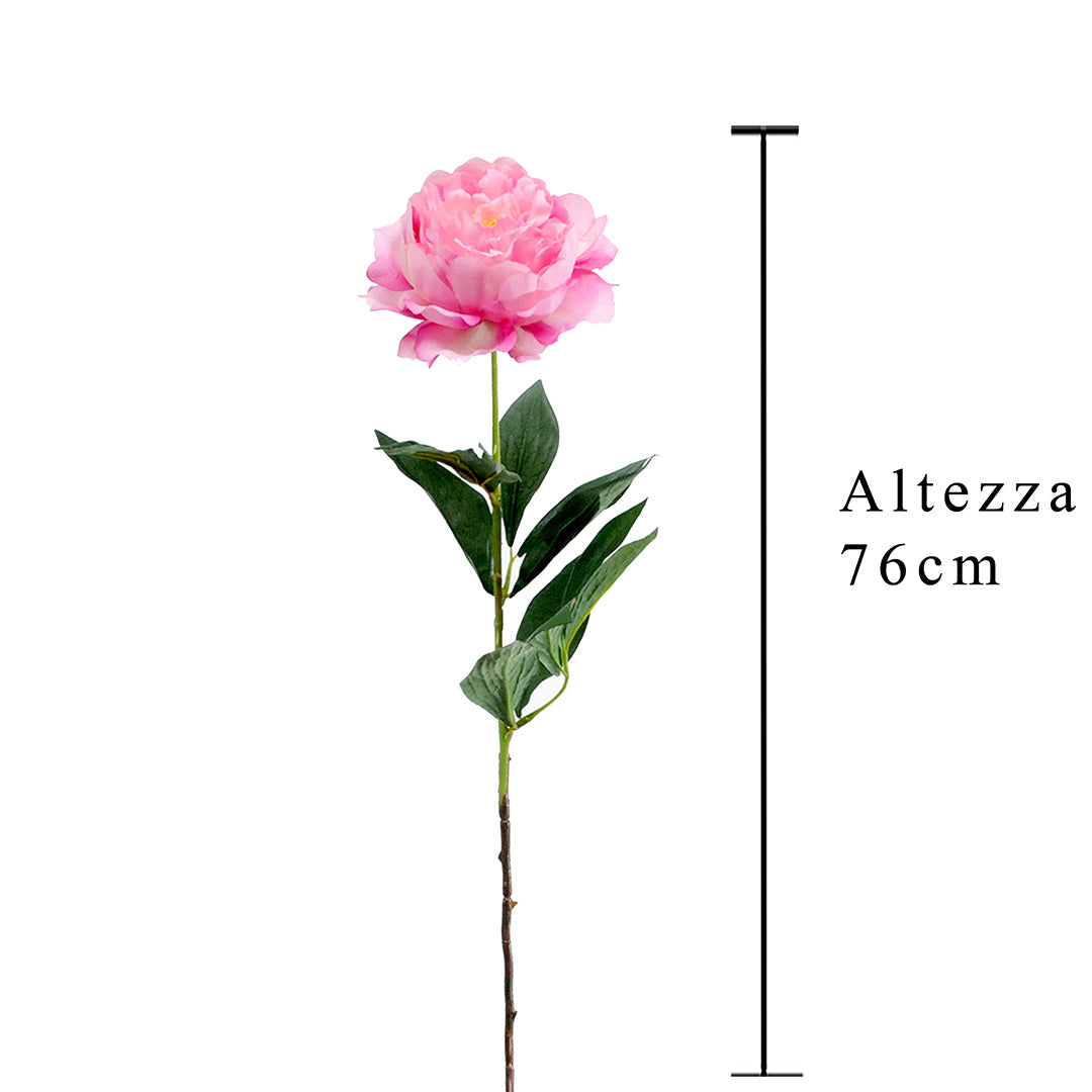 3 Pezzi • Peonia aperta artificiale • 76 cm