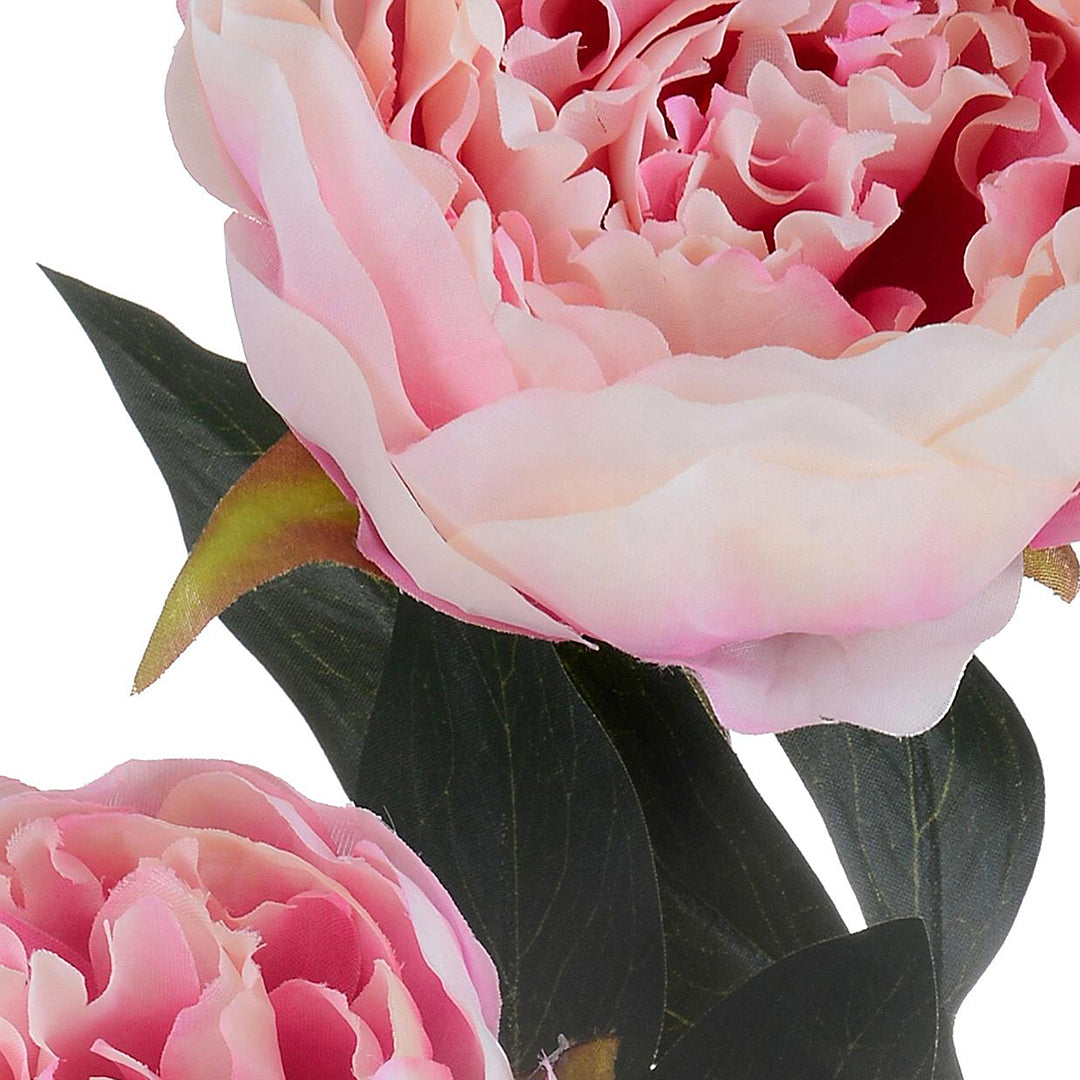 2 Pezzi • Fiore di Peonia artificiale con 3 fiori • 74 cm
