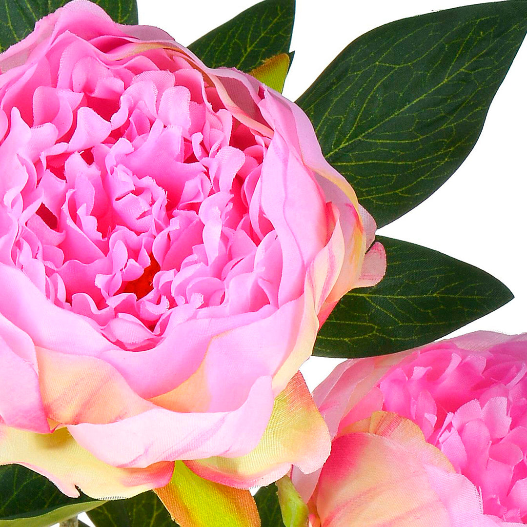 2 Pezzi • Fiore di Peonia artificiale con 3 fiori • 74 cm