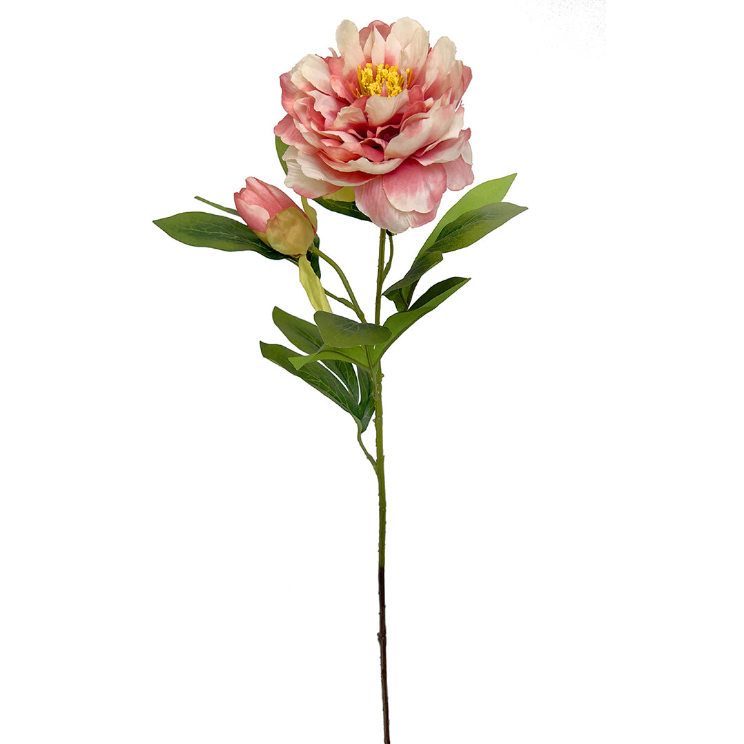 3 Pezzi • Peonia artificiale con 3 fiori • 71 cm