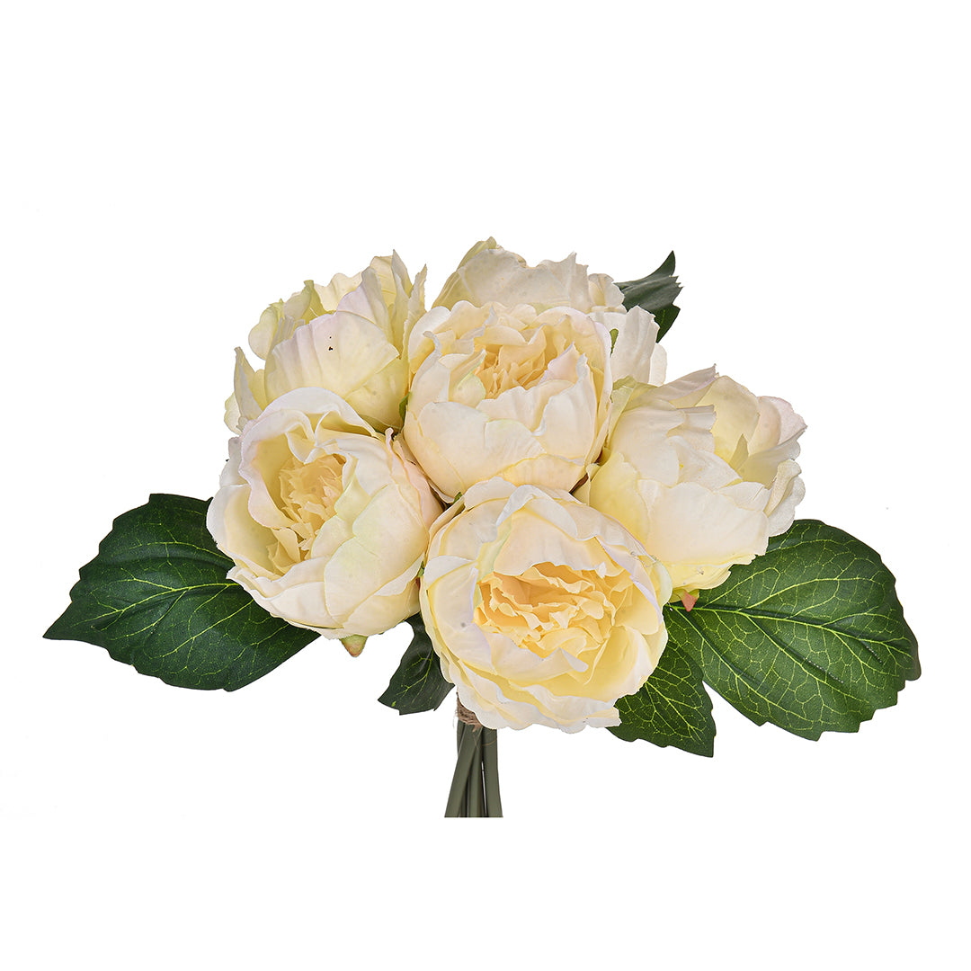 Mazzo Peonie artificiale da 6 fiori • 28 cm
